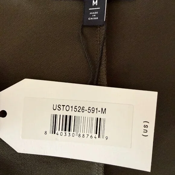 NWT Universal Standard Crepe Jersey Gathered V-Neck Blouse Evening Forest M 18 - Picture 6 of 6